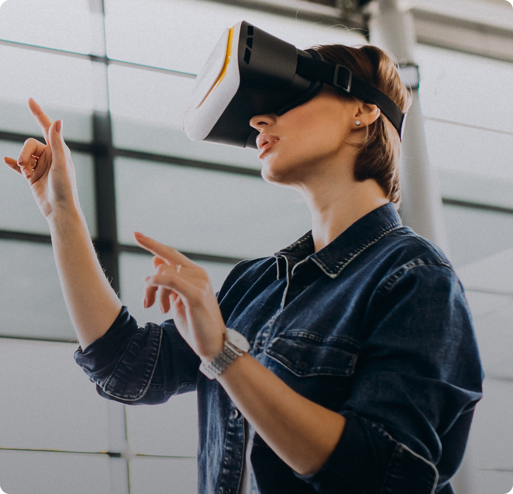 Experiencia inmersiva con visor virtual